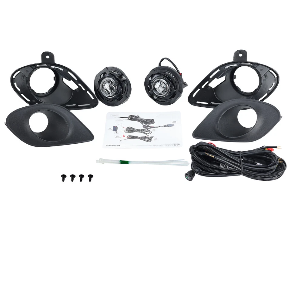 Luz antiniebla LED de parachoques con kit de cableado de soporte de cubierta para Dodge Charger SRT 2015-2023 Foto 3 de 4