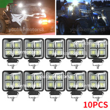 10X 60W LED Work Light Truck OffRoad Tractor Flood Lights 12V 24V Square 4 Inch