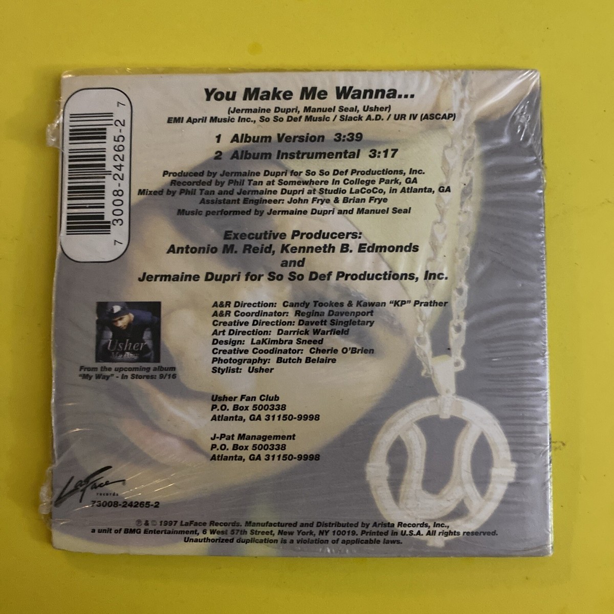 USHER YOU MAKE ME WANNA (CD SINGLE 1997) BRAND NEW SEALED - FAST