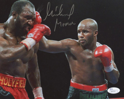 Michael Moorer Signed (JSA) ''Punch'' 8x10 Photo