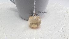 Collana resina ciondolo sfera con conchiglie