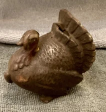 A.C. Williams Cast Iron Metal Turkey Cast Iron Coin Still Bank