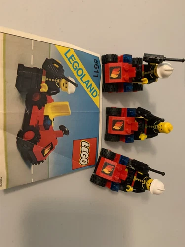 LEGO 6611 Fire Chief’s Car Classic Town x3 | With Manual | RARE | Vintage 1981