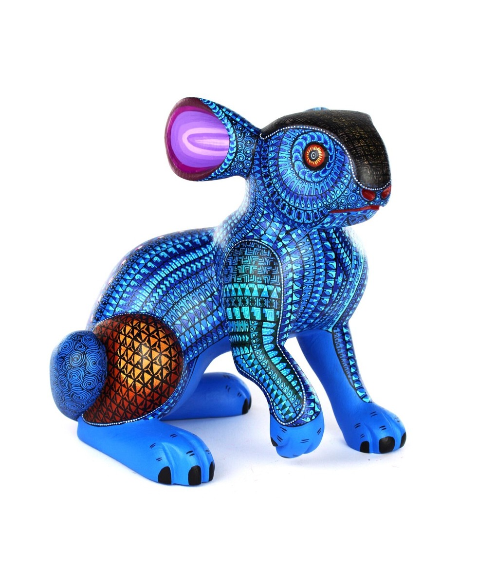 Oaxacan Wood Carving Mario Castellanos Rabbit Oaxaca Mexican Folk