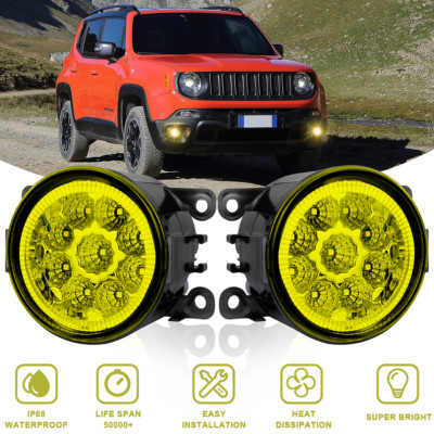2x LED Fog Light For Ford Explorer 2011-2015 C-MAX 2013-2019 Bumper Yellow Lamp