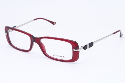 VERSACE MOD. VIOLET SILVER BLACK AUTHENTIC FRAMES EYEGLASSES 52-16