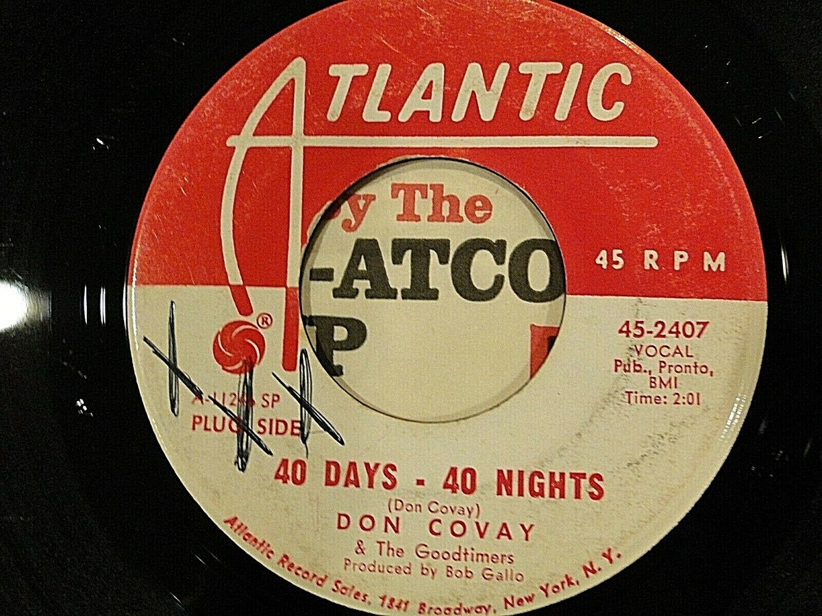 DON COVAY - 40 Days - 40 Nights b/w the Usual Place ATLANTIC 45