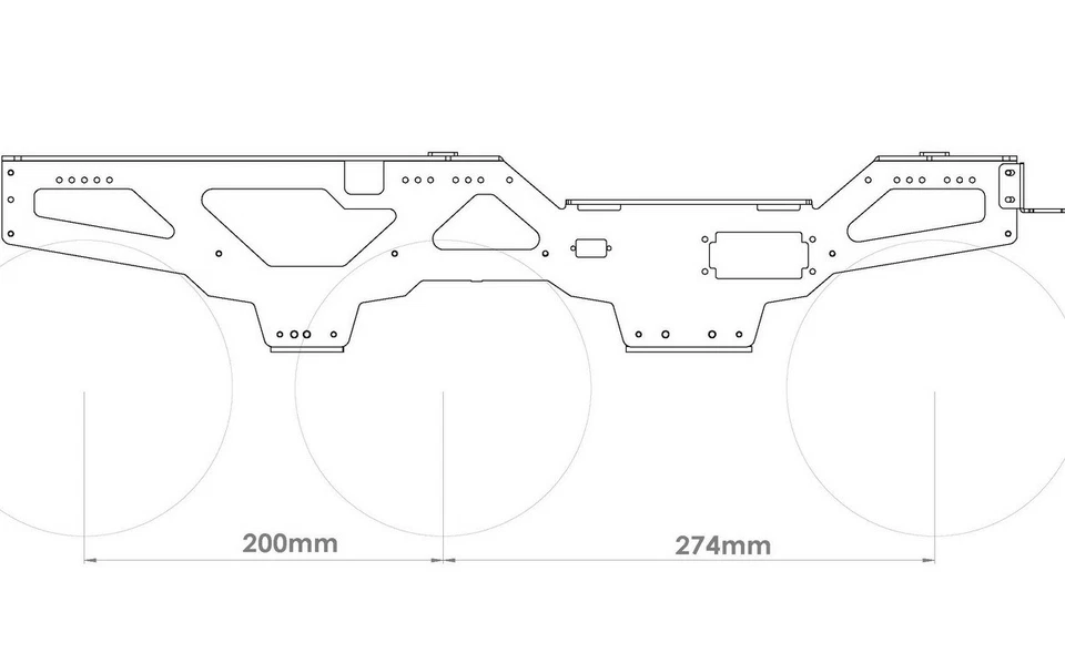 New Aluminum 6X6 Chassis kit for TAMIYA Clod buster/bull head - Image 2 of 4