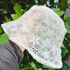Lady Floral Bucket Hat Mesh Lace Fishing Bush Cap Summer Beach Sheer Sun Holiday