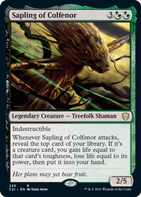 1x Sapling of Colfenor NM-Mint, English Commander 2021 MTG Magic