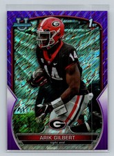 2022  Bowman Chrome University #54 Arik Gilbert  Purple Shimmer Georgia