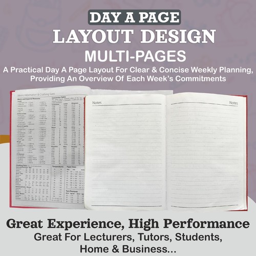 2026 Diary A4 Day A Page Casebound Value DAP Split Sat Sun Home Office Business - Picture 12 of 36