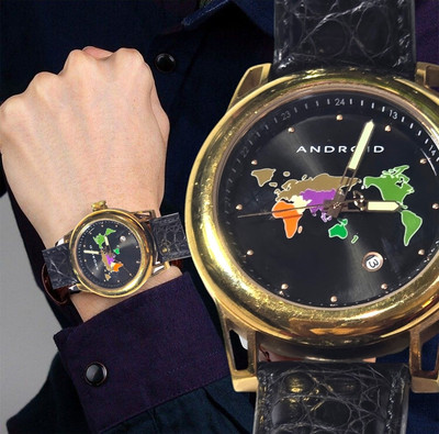 Android USA TIERRA, AD389,45mm MEN'S WORLD MAP, AUTOMATIC WATCH