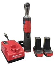 Snap On CTR725A 1/4” Ratchet w/ Two Batteries (CTB8172) and Charger (CTC772)