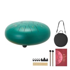 Uimoso 10-inch Steel Tongue Drum, 11-Note C Major with Mallets for Relaxation