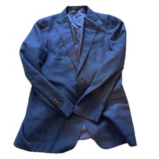 Suitsupply Mid Blue Tailored Fit Havana Suit Jacket 38