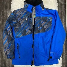 Free Country Blue Geometric Pattern Winter Coat Boys Size 14/16 XL Snow Jacket