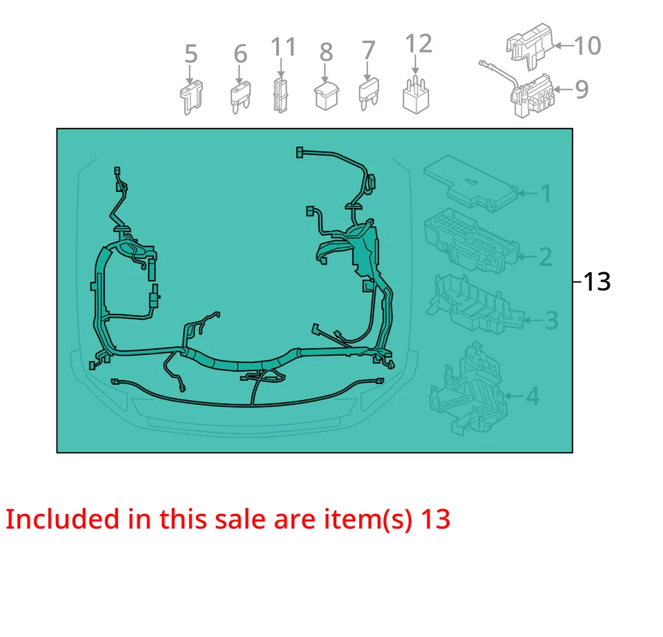 Motor de caja de fusibles para camioneta Ford F250SD 15-16 6849258 Foto 3 de 4