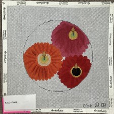 Handpainted Needlepoint Canvas  Color In Bloom   Must Read Description 