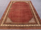 Rare Hand Knotted Vintage Sultanabad Badam Gul Mir Wool Area Rug 11 x 8 Ft — photo 4