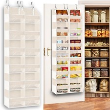Over the Door Organizer 6 Tiers Extra Large Behind Door Storage of 12