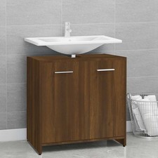 Armadio da Bagno Nero 60x33x61 cm in Truciolato Armadietto Mobiletto vidaXL