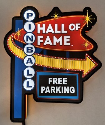 Pinball Hall Of Fame Sign Pinball Pin-Sign Extra Large