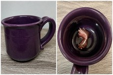 Handmade Studio Art Pottery Coffee Mug Purple...