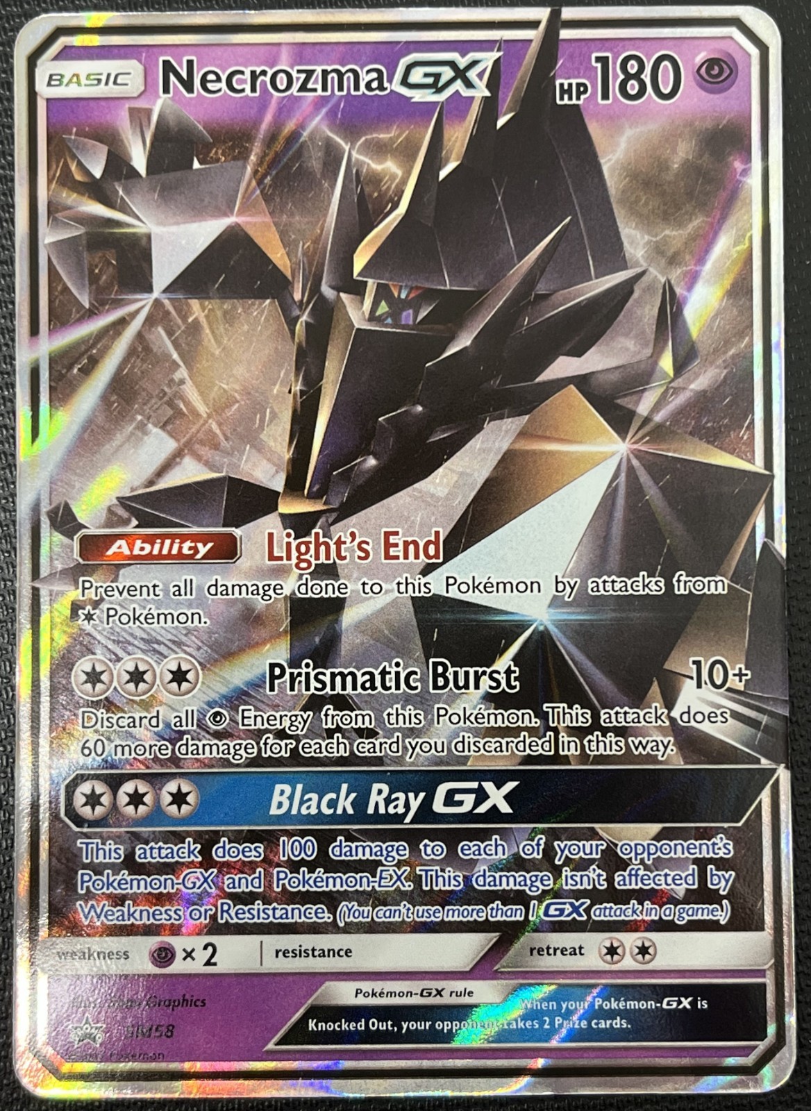 Necrozma GX SM58 Promo Black Star Holo Rare Pokemon Card LP+