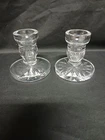 Vintage Waterford Crystal Blarney Pattern Tapered Candlestick Holders