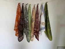 Indian cotton Bandana Scarf,Foulard,Neckerchief,Necktie Face Mask,Hijab,Hand