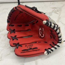 Rawlings PL10SS 10  Left Hand Throw Baseball Glove Player Series Red Gray