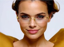 Female Eyewear Eye Glasses Classy Clear Lens UV Protection Tinted Sophisticated