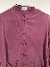 Chinese Dragon Mens Traditional Shirt fits 38 Large Silk Tang Kung Fu