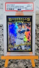2024 Finest #93-22 Pete Crow-Armstrong What If 93 Prtyp-Blk Refrct RC /10 PSA 10