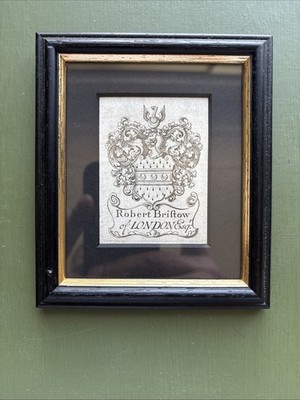Antiker heraldischer Wappenstich Robert Bristow of London, Esq