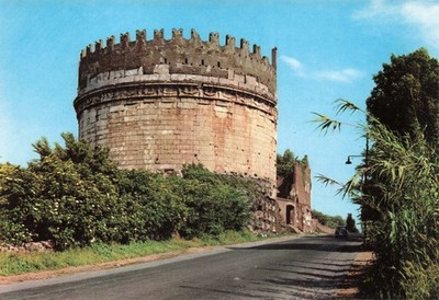 Postcard Italy Rome Tomb of Caecilia Metella Appia Road