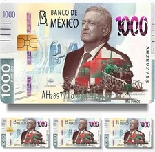 Mexico Amlo 1000 Peso Custom Vinyl Credit Card Sticker by CC Wraps