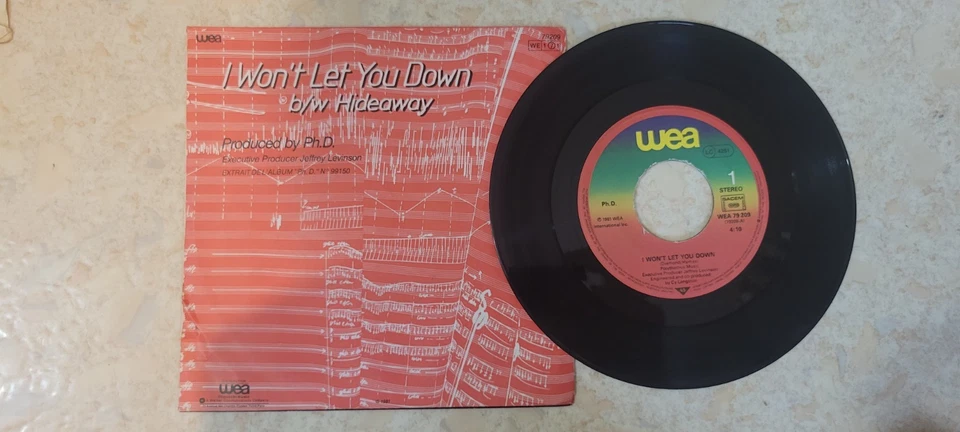 Disque 45 Tours Vinyle Ph. D. I won't let you down 1981 France Electronic - Photo 2/3