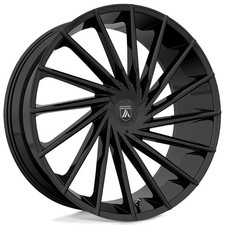 22x9 Asanti Wheels Abl-18 Matar Gloss Black Rims 4pcs