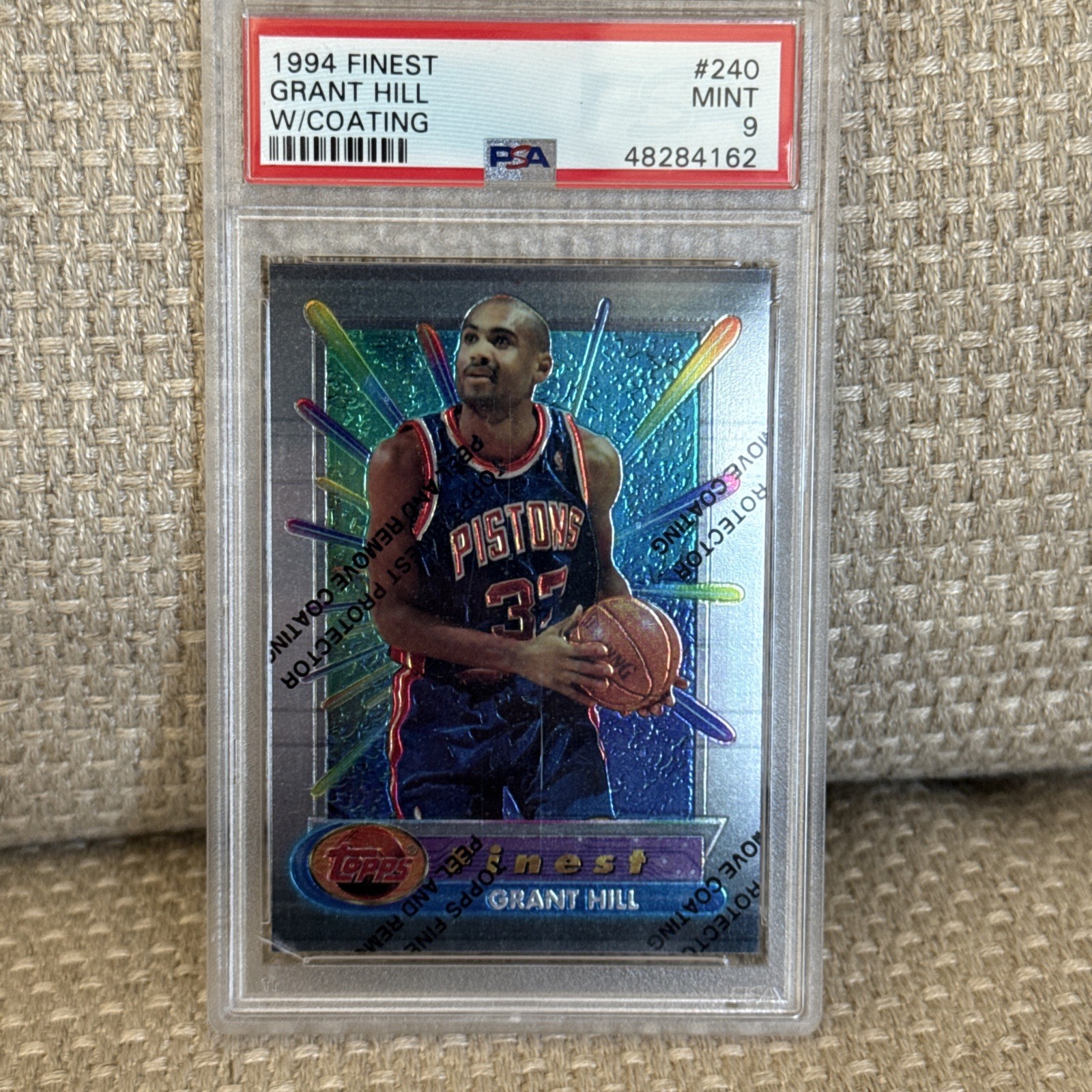 1994 Finest Grant Hill W/Coating #240 PSA 9 Mint