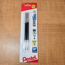 Pentel LR10 refill Energel Liquid Gel Pen Refill 1.0mm Bold Black Ink Pack of 2