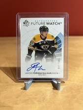 2017-18 SP Authentic Future Watch Auto Jakob Forsbacka-Karlsson Rookie Auto /999