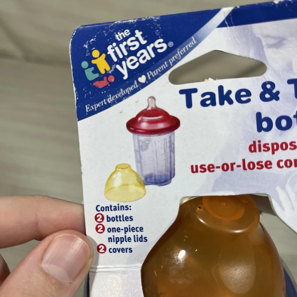 Vintage Take & Toss Bottles Set of 2 8oz Dishwasher Safe PVC Free 2004 New - Image 2 of 4