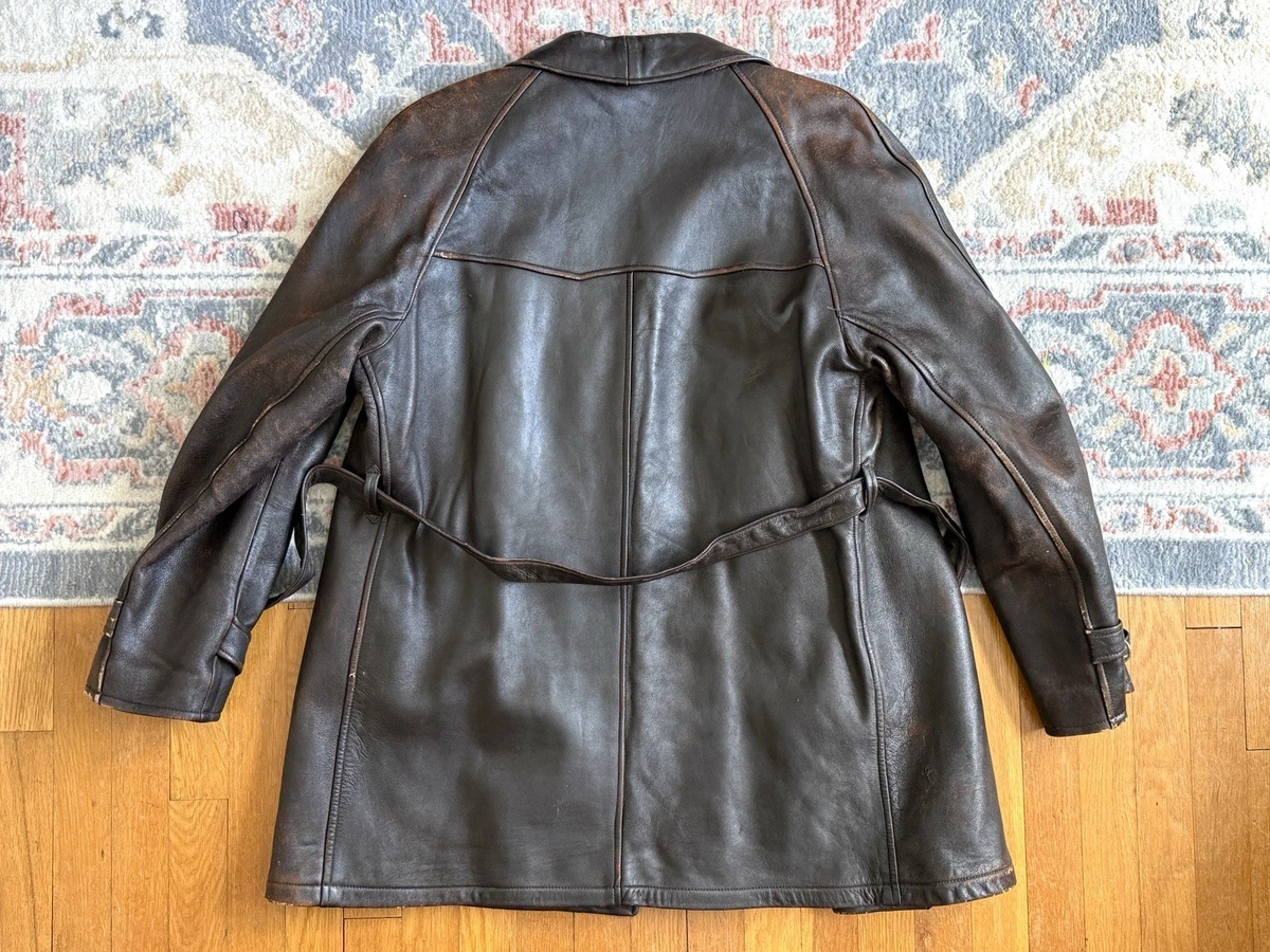 Leather Original 1930s Decade Vintage Outerwear Coats & Jackets