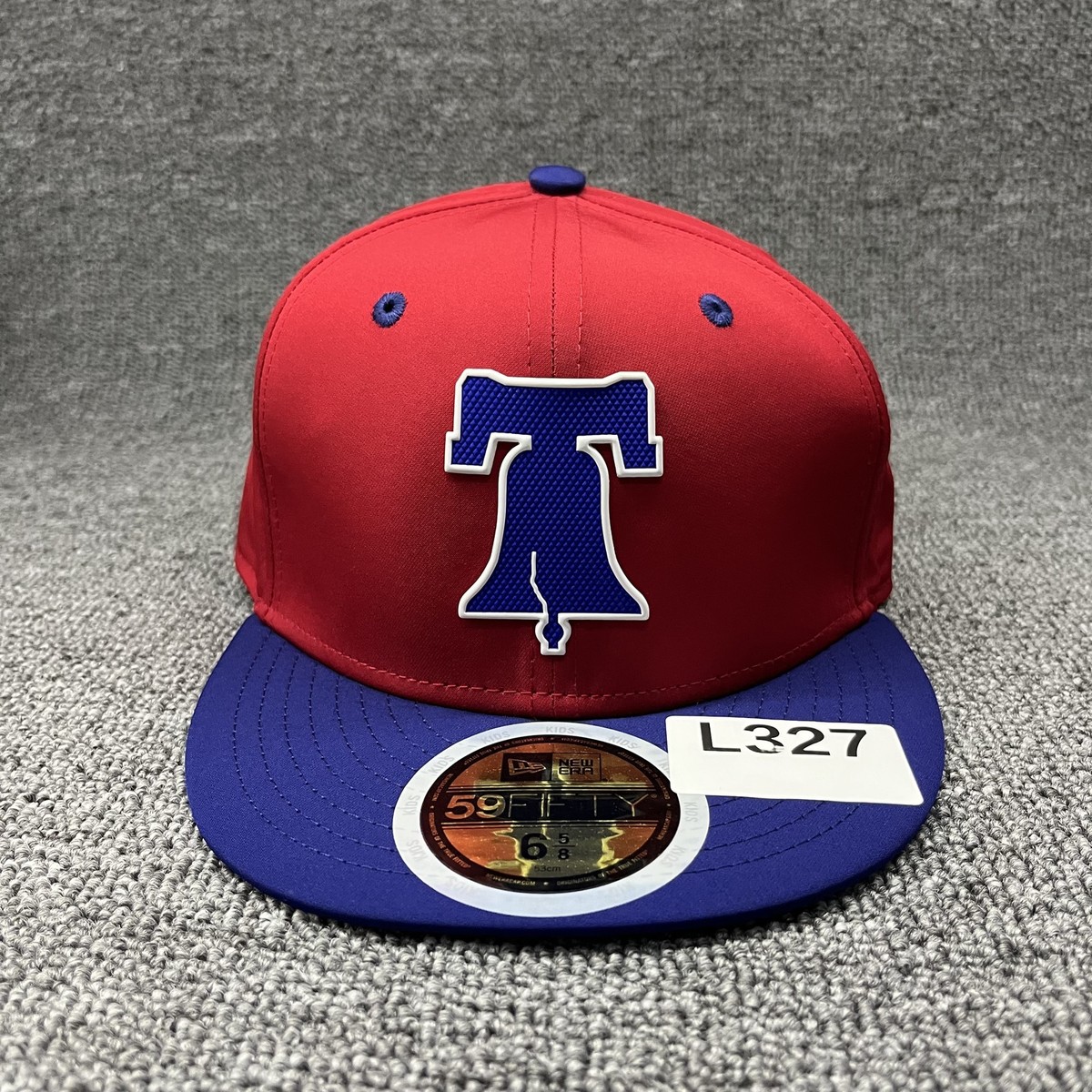 New Era 59FIFTY Philadelphia Phillies Kids Fitted Hat 6 5/8 Red Blue Liberty