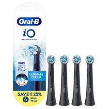 Oral-B iO Ultimate Clean Replacement Brush Heads - Black - 4ct