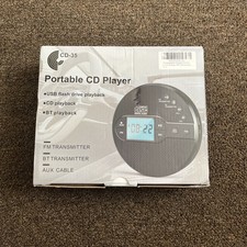 Portable CD Player Bluetooth Rechargeable 2000Mah Battery Anti-Skip LCD FM Radio