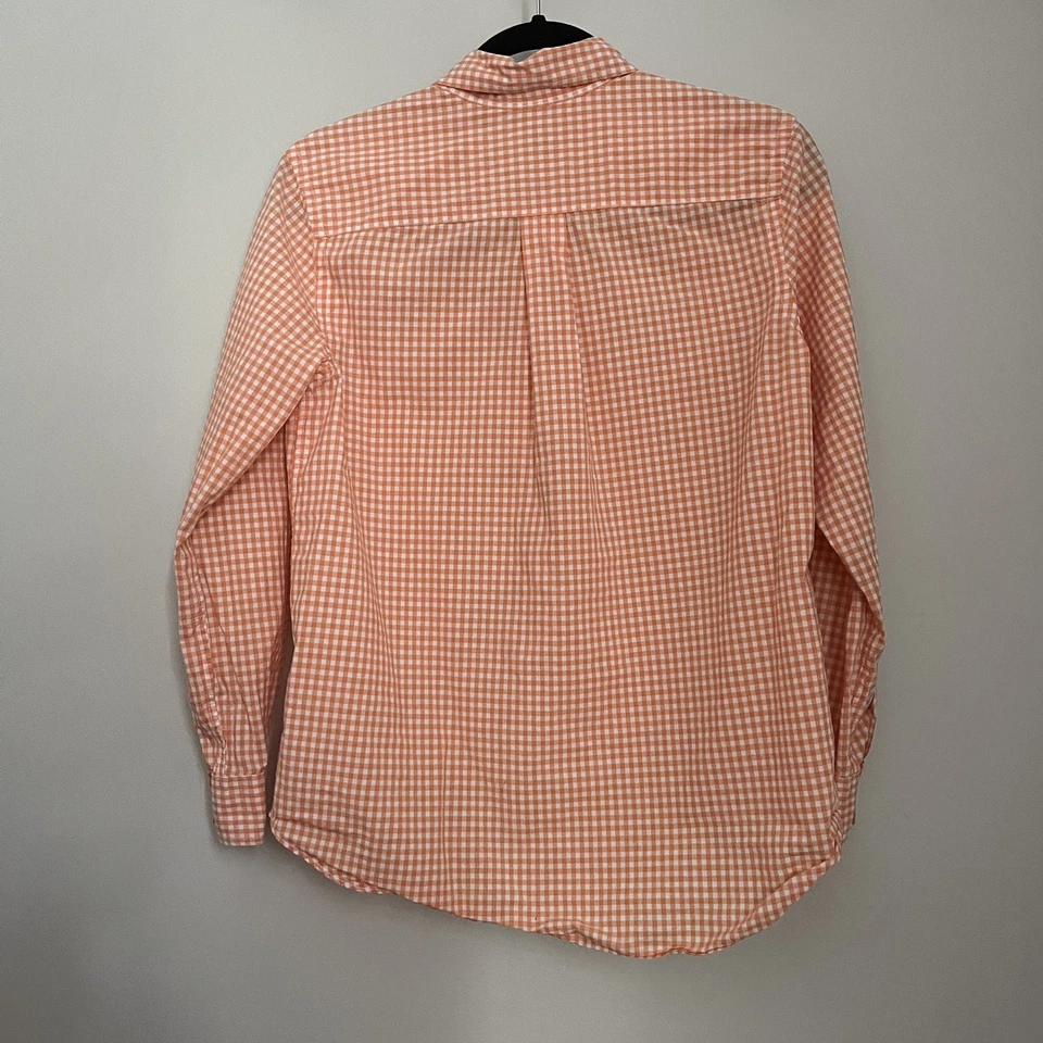 Camisa con botones Ralph Lauren para niño talla grande 14-16 naranja manga larga a cuadros Foto 3 de 4