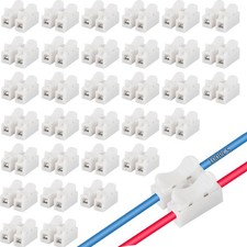 100Pcs 10A 220V 2Pin Electrical Cable Connectors Block Push Quick Wire Connector